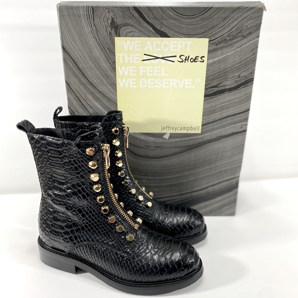 New Jeffrey Campbell Tonette Studded Zip Boot - Picture 2 of 15